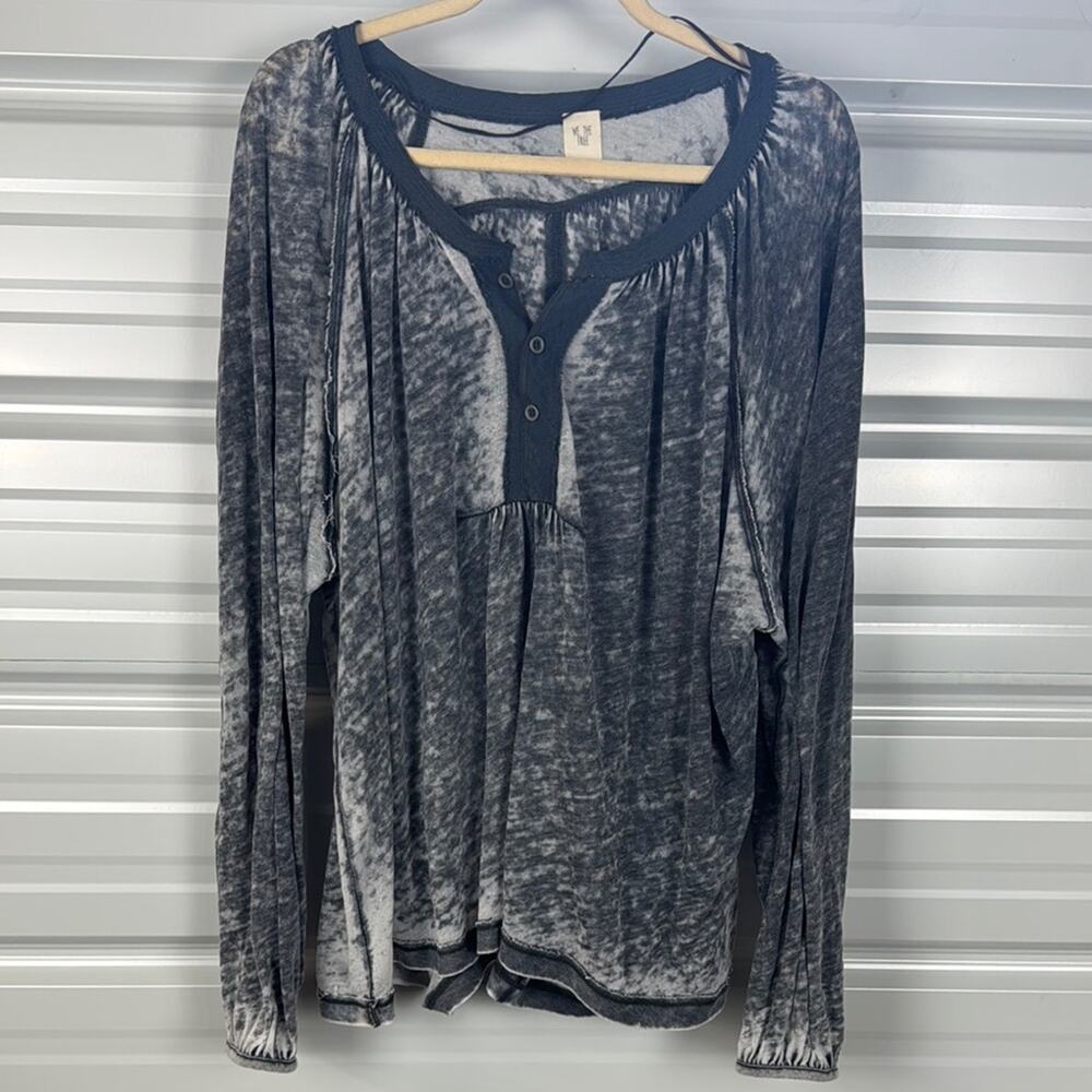 We The Free Black and Gray Long Sleeve Tee